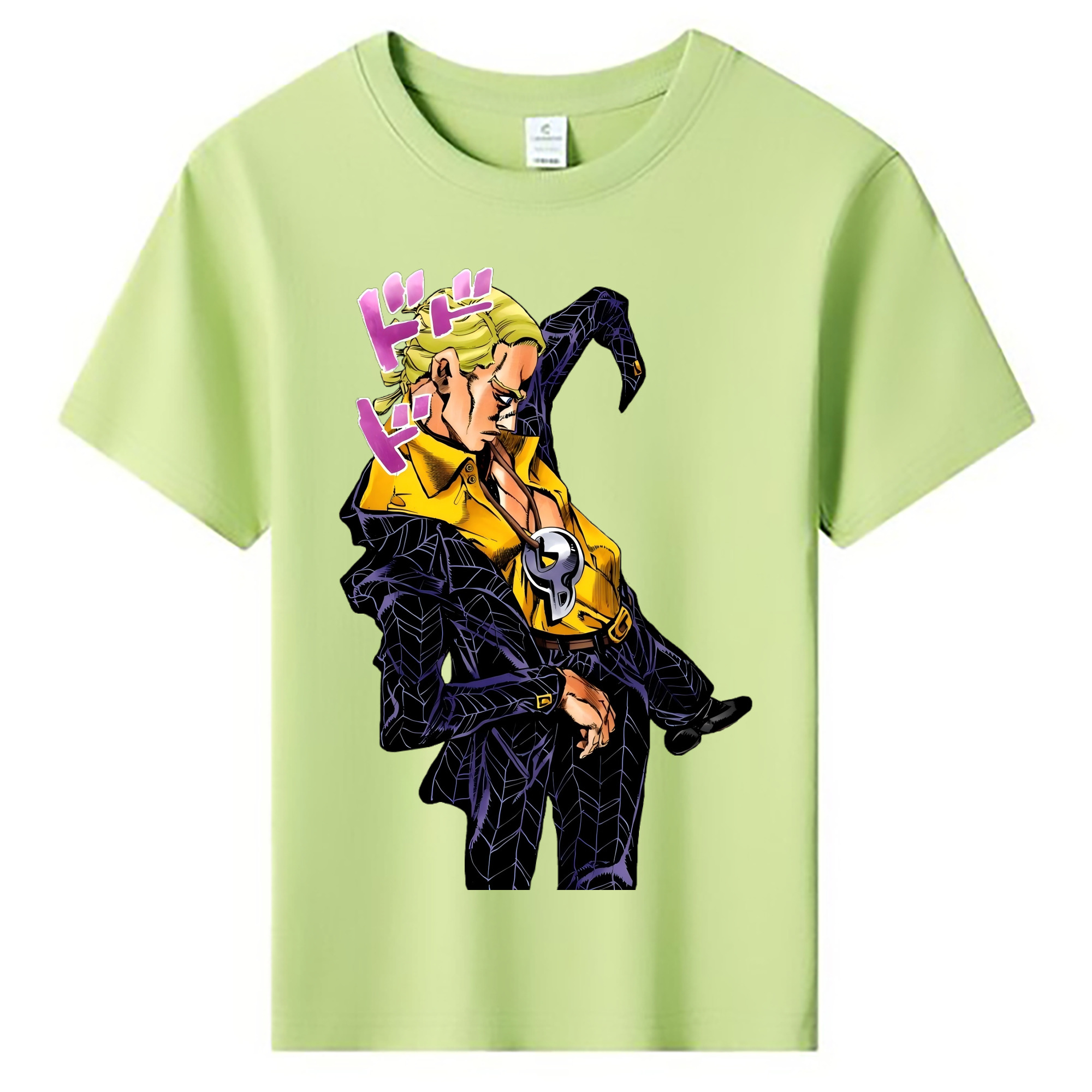 （画像用） ジョジョの奇妙な冒険 プロシュート JoJo's Bizarre Adventure Prosciutto 綿100％キッズTシャツ（フロントプリント）